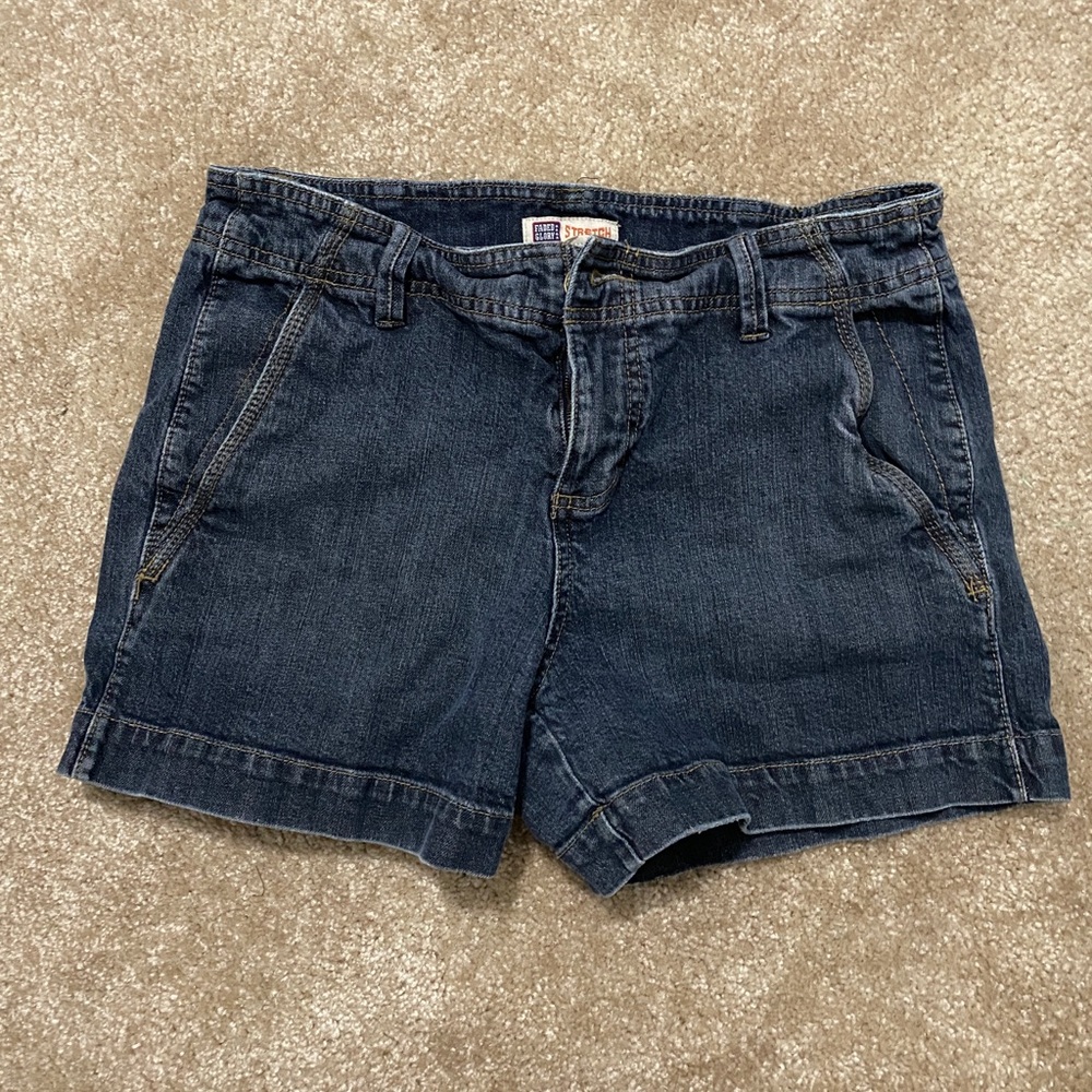 Faded Glory size 6 jean shorts dark wash
